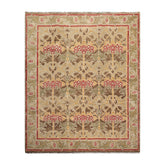 9 x 12  Brown Green Red Color Hand Knotted All-Over 100% Wool Arts & crafts Oriental Rug